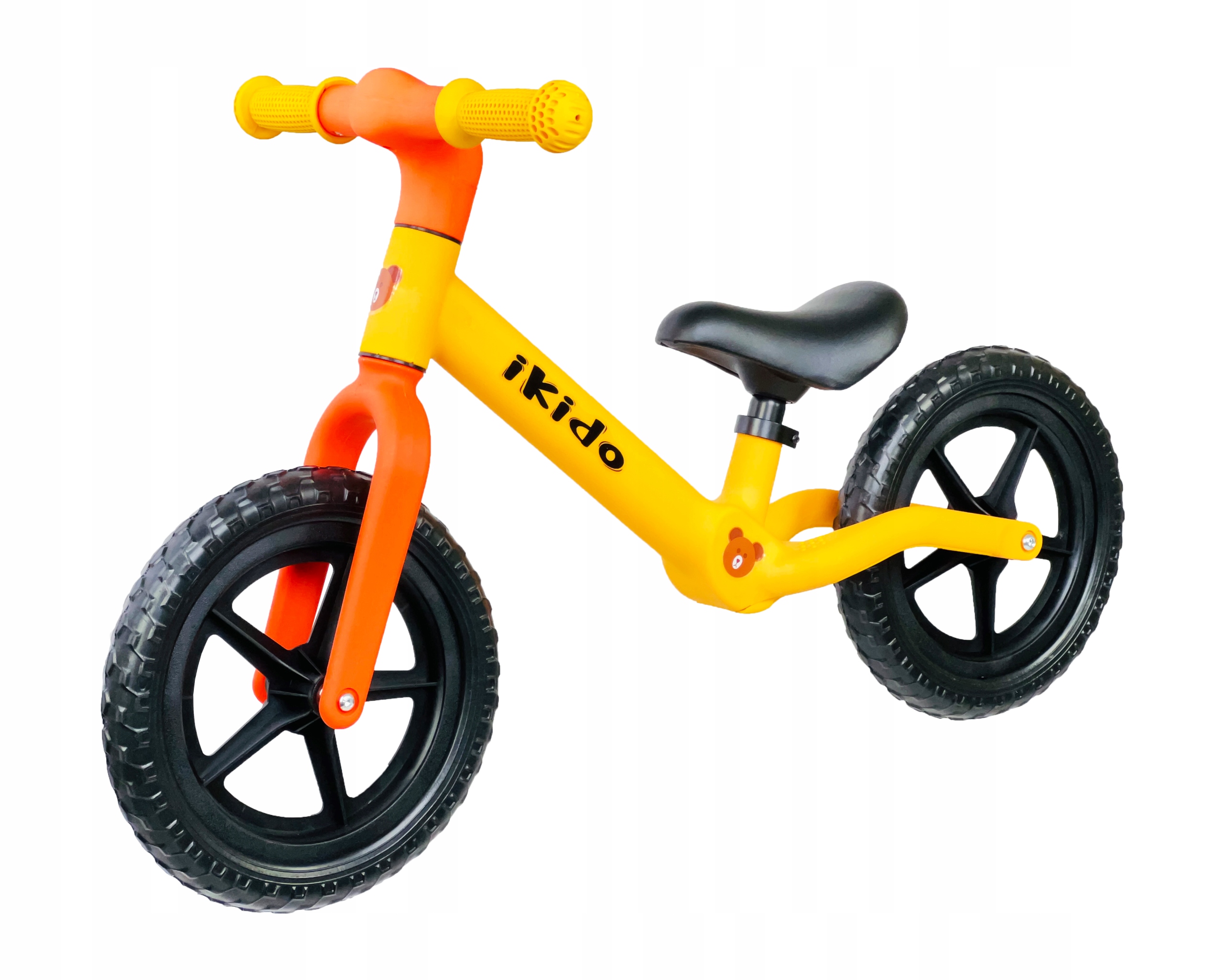 Balansinis dviratis vaikui 12"  iKido Teddy 2m+ 1.95kg. oranžinis
