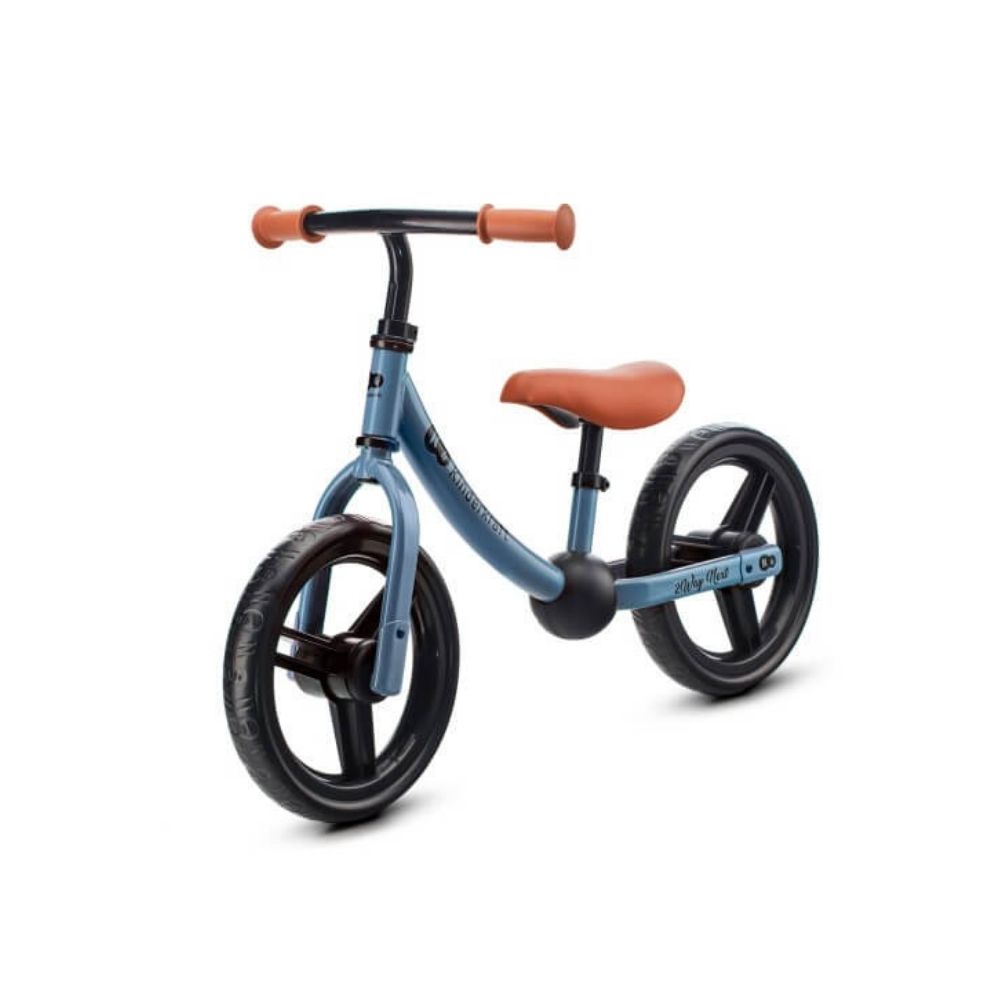Kinderkraft 2WAY NEXT 12" balansinis dviratis juoda/mėlyna/ruda 3kg.