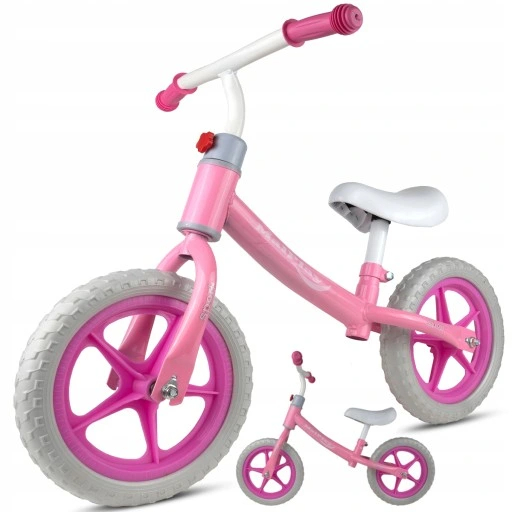 Balansinis dviratis vaikui 12"  MalPlay 1.8kg. rožinis